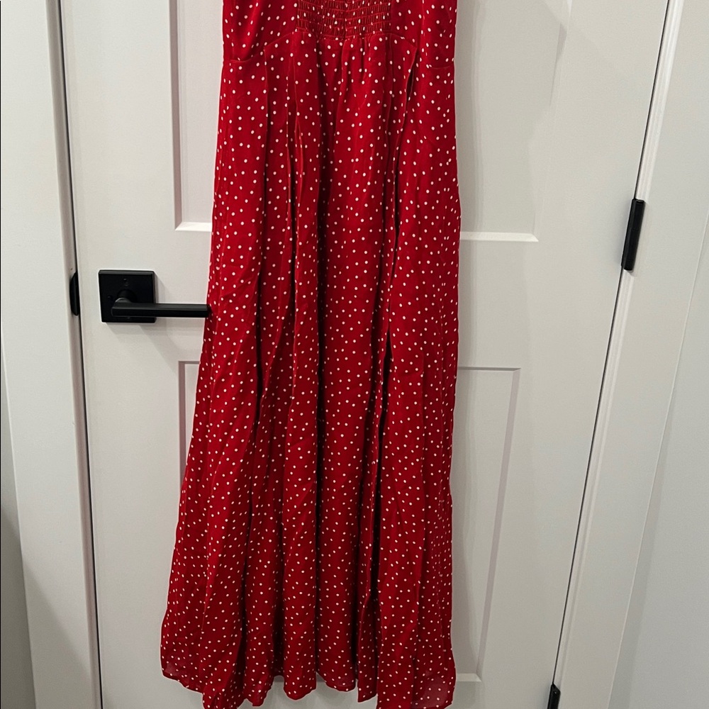 Reformation Red Polka Dot Maxi Dress - Picture 10 of 11